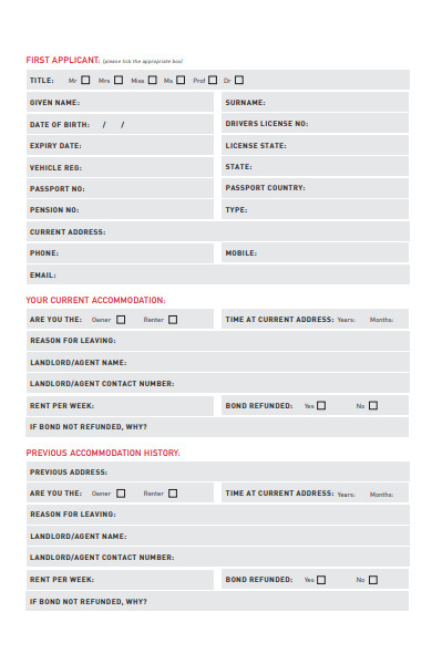 FREE 32+ Rental Application Forms in PDF | MS Word | XLS