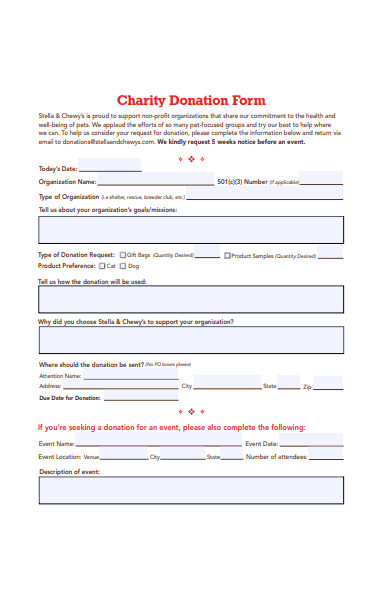 public charity form