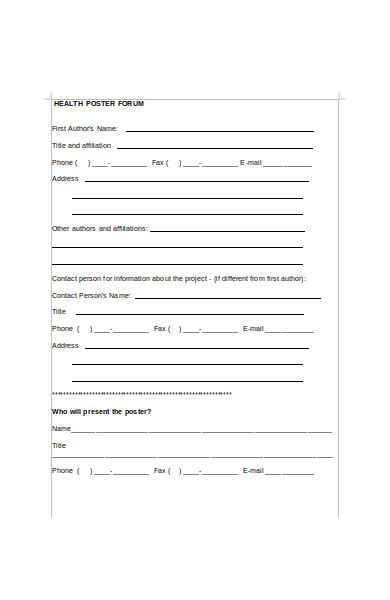 public health abstract form