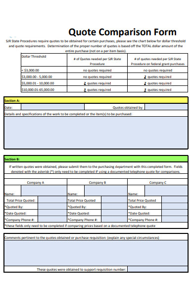 FREE 52+ Quote Forms in PDF | MS Word | Excel