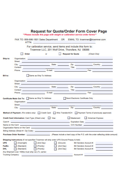quote form coverage page