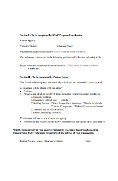 rsvp referral form