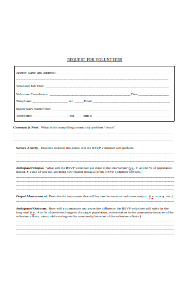 rsvp request form