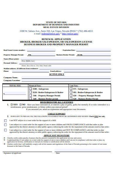 nevada real estate license certification