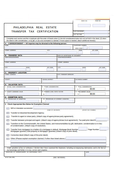 real estate tax form