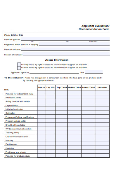 FREE 50+ Recommendation Forms in PDF | MS Word