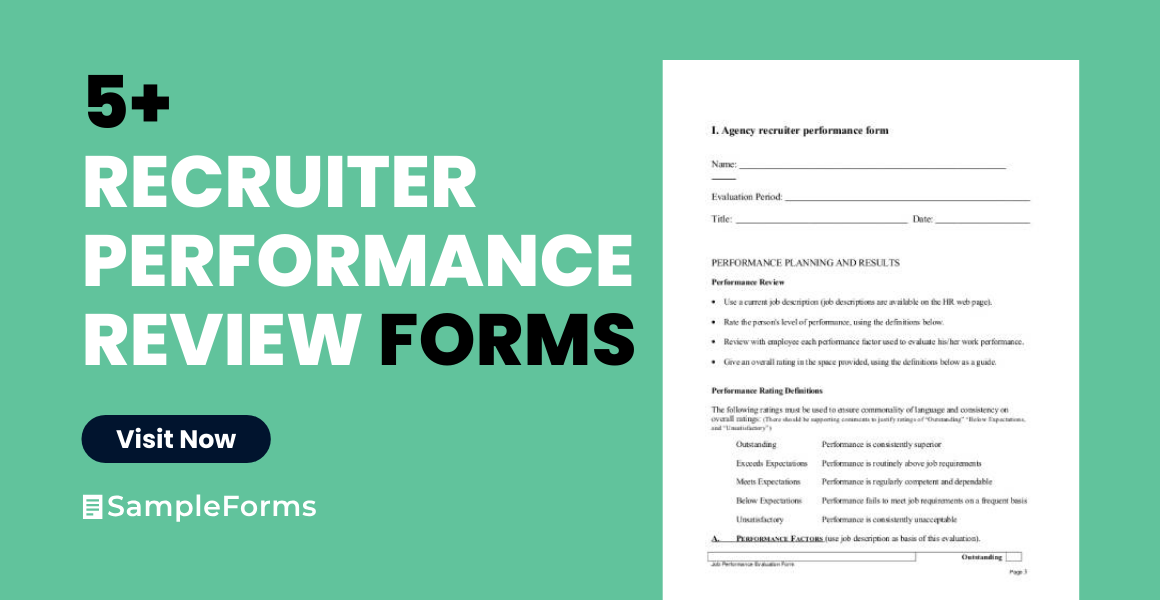 recruiter performance review form
