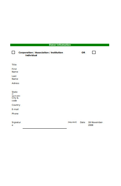restricted donation form
