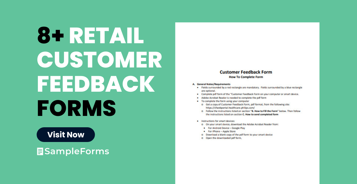 retail customer feedback form