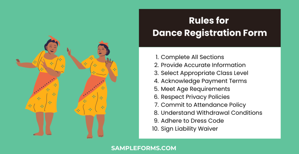 rules for dance registration form 1024x530
