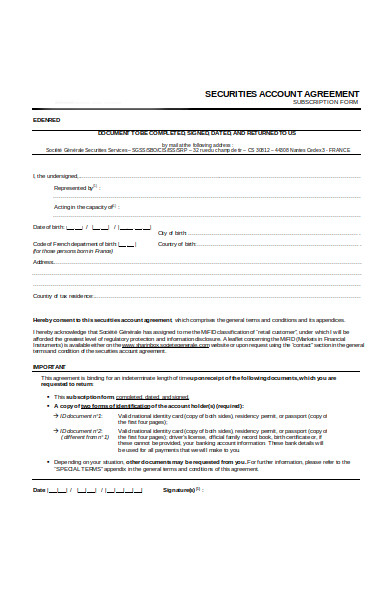 security subscription form