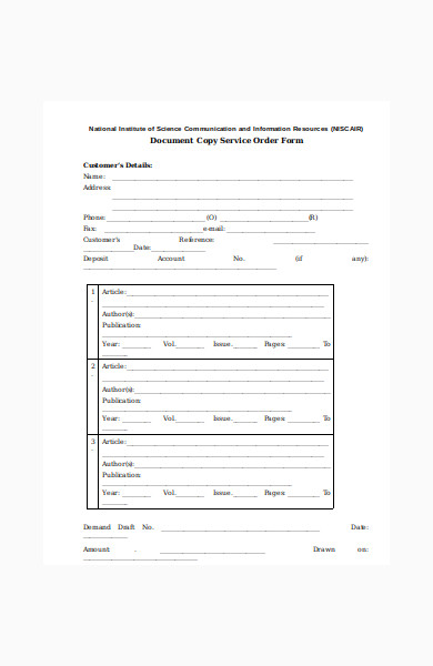 service order form in doc