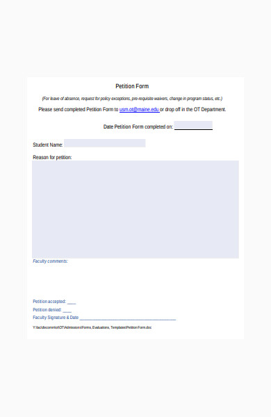 simple petition form template1