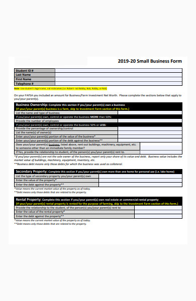 small business form