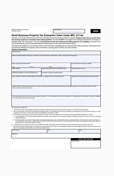 small business property form