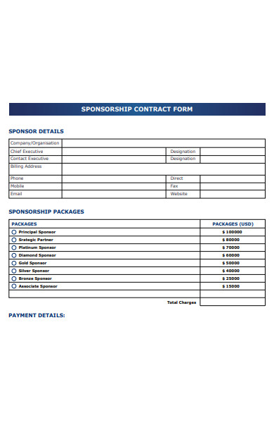 sponsorship contract form