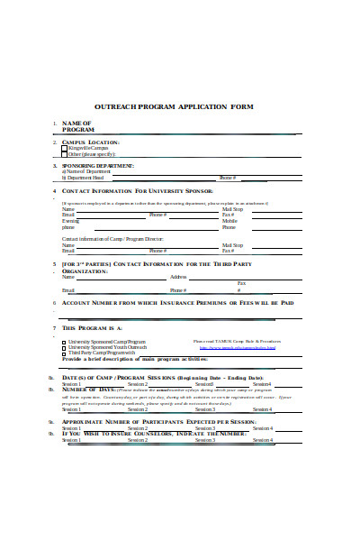 sponsorship program application form