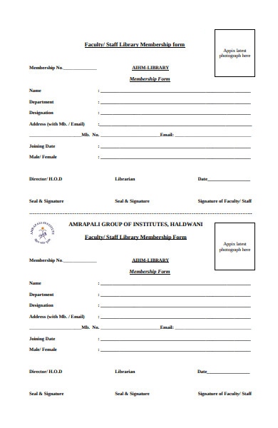 FREE 52+ Sample Membership Forms in PDF | MS Word | Excel
