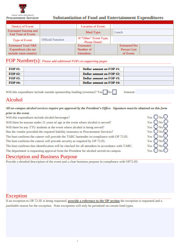 FREE 34+ Entertainment Forms in PDF | MS Word | Excel