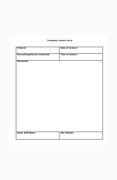 telephone contact form