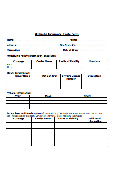 FREE 52+ Quote Forms in PDF | MS Word | Excel