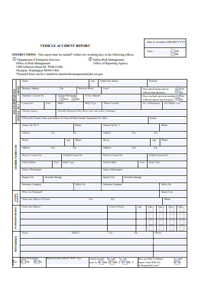 vehicle accident report form