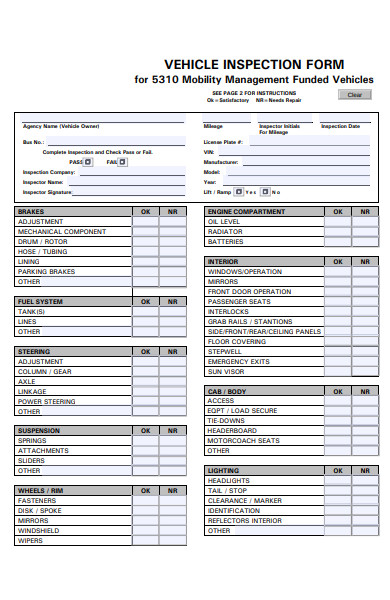 FREE 52+ Inspection Forms in PDF | MS Word | XLS