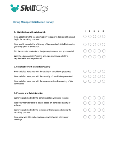 skillgigs hiring manager satisfaction survey 1 1