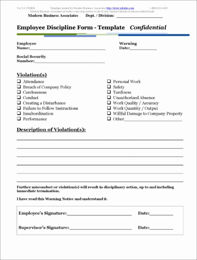 FREE 5  Employee Write Up Forms in PDF