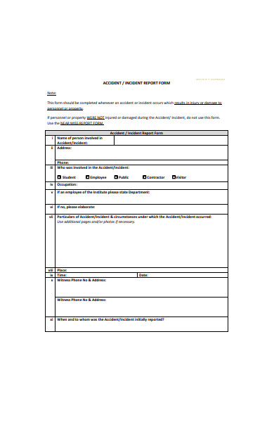 accident report form in pdf