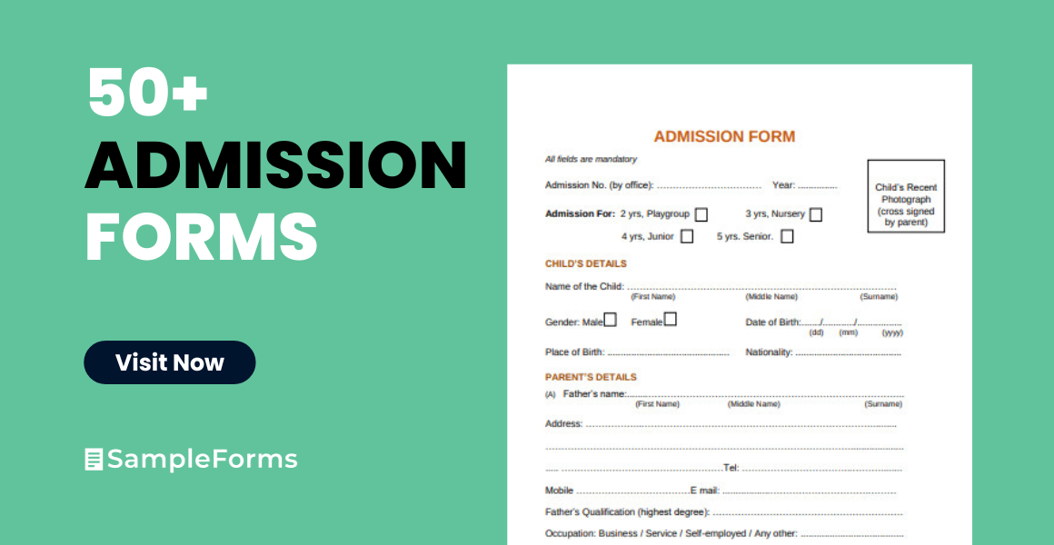 admissions form