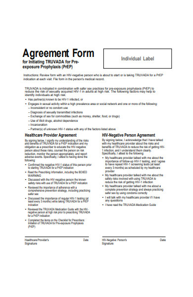 agreement form template