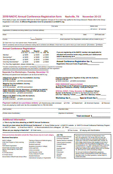 annual conference registration form