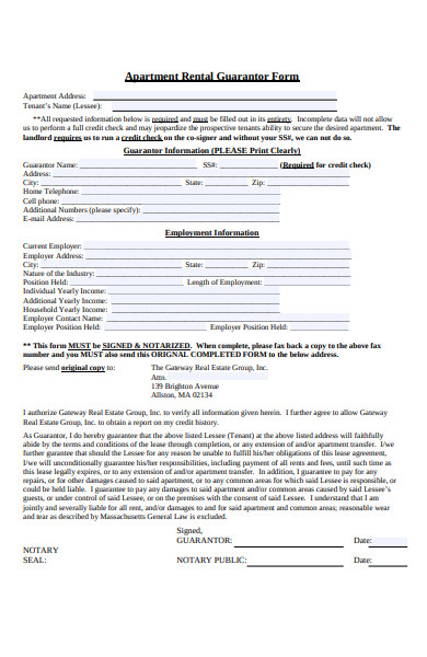 FREE 45+ Guarantor Form Samples, PDF, MS Word, Google Docs