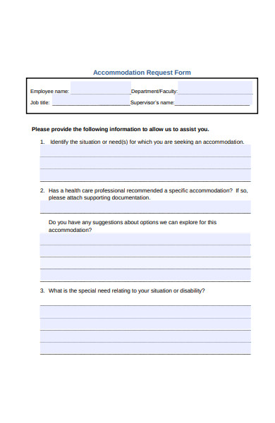 approval accommodation request form