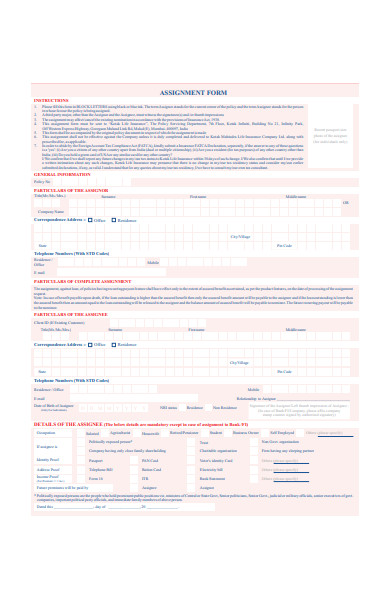 FREE 51+ Assignment Forms in PDF | MS Word | XLS
