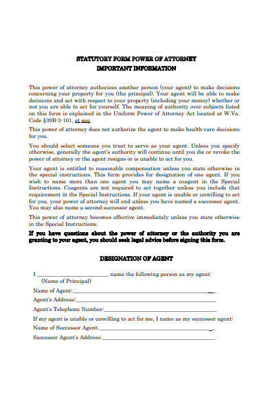 FREE 50+ Attorney Forms in PDF | MS Word