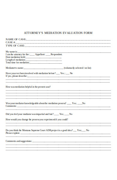 attorney evaluation form