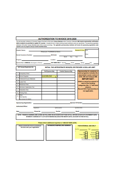 authorization to invoice form1