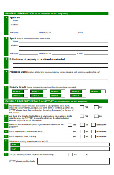 building control enquiry form