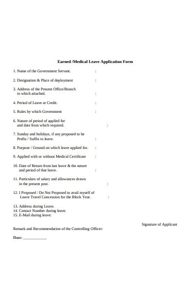 casual leave application form