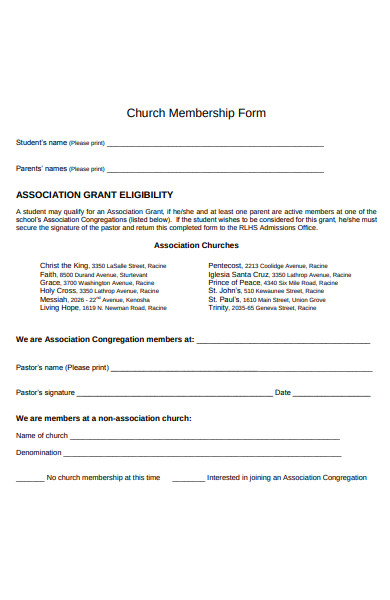 charitable denomination form