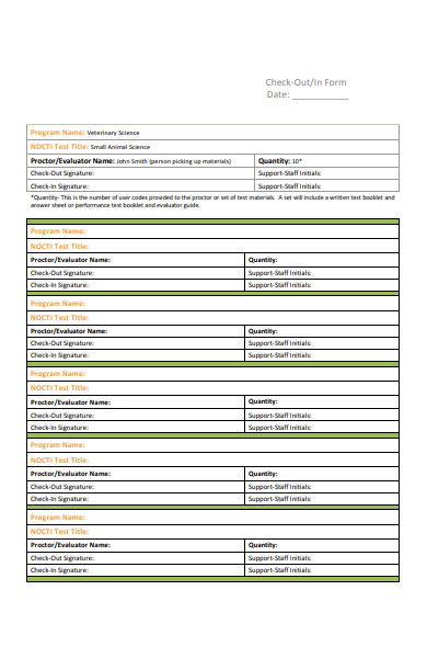 FREE 50+ Check-In Forms in PDF | MS Word