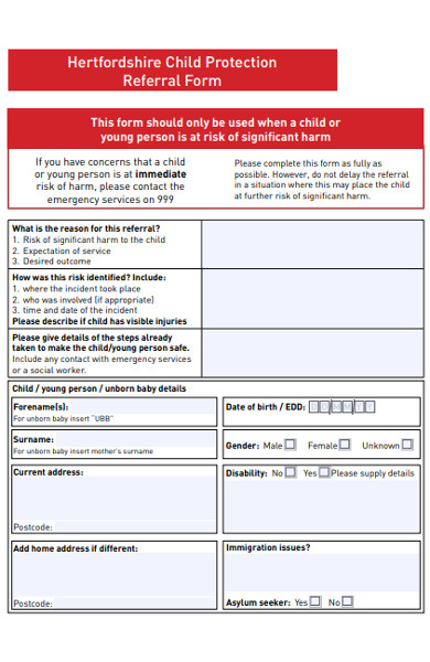 child protection referral form