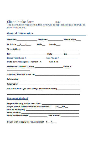 client intake form in pdf