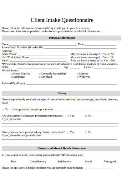 client intake questionnaire form in pdf