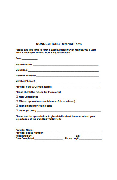 connections referral form