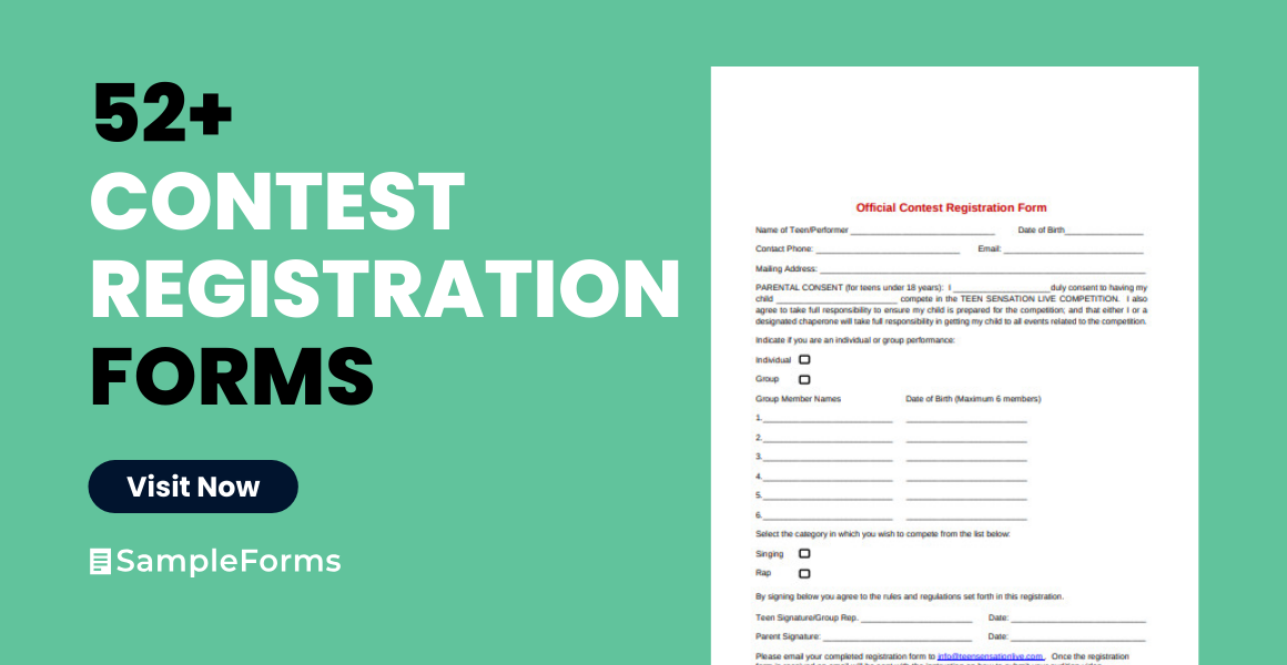 contest registration form