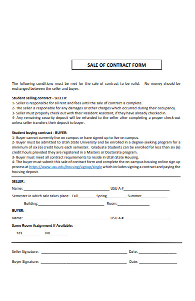 contract sale form