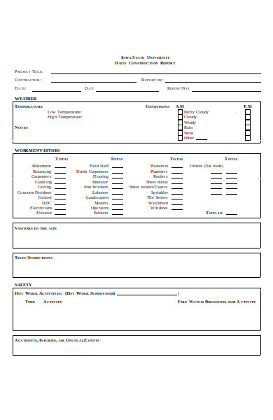daily construction form